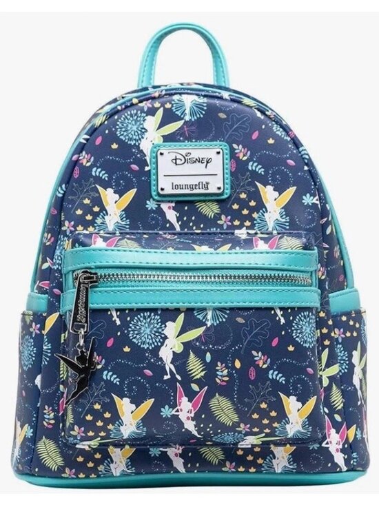 Loungefly Disney Peter Pan Teal Tinkerbell Glow In The Dark Mini Backpack NWT main image 9